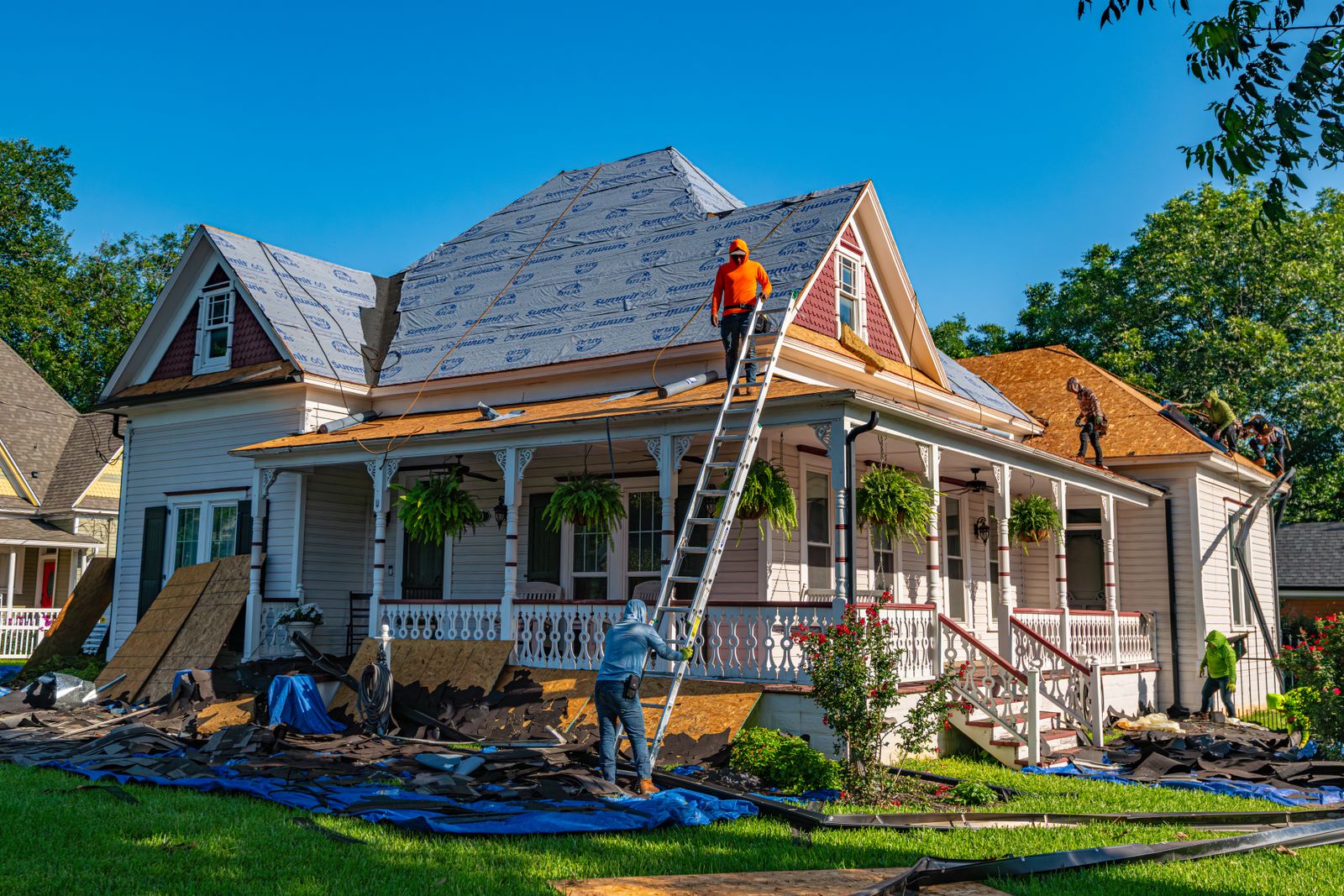 Porch and main roof restoration, Milton